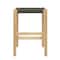 Hello Honey® Fernway 25" Solid Wood and Woven Rope Counter Height Stool